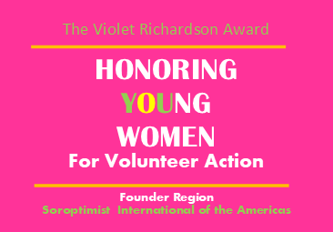 Violet Richardson Award honoring young women for volunteer action